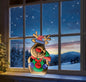 Premier Rudolph Holding Wreath Infinity Mirror - 40cm