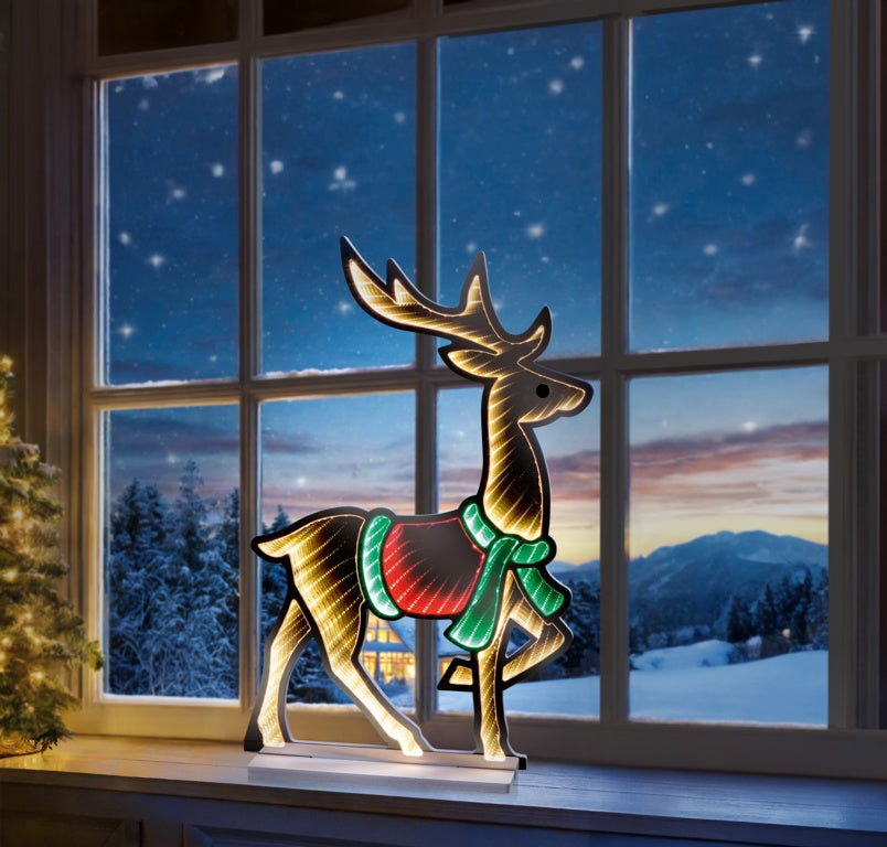 Premier Stag Wearing Xmas Jumper & Scarf - 40cm