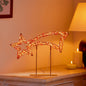 Premier Twinkling Lit Gold Table Top Shooting Star - 38cm Red/Warm White