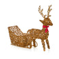 Premier Multi Action Lit Rattan Look Reindeer - 82 x 67cm