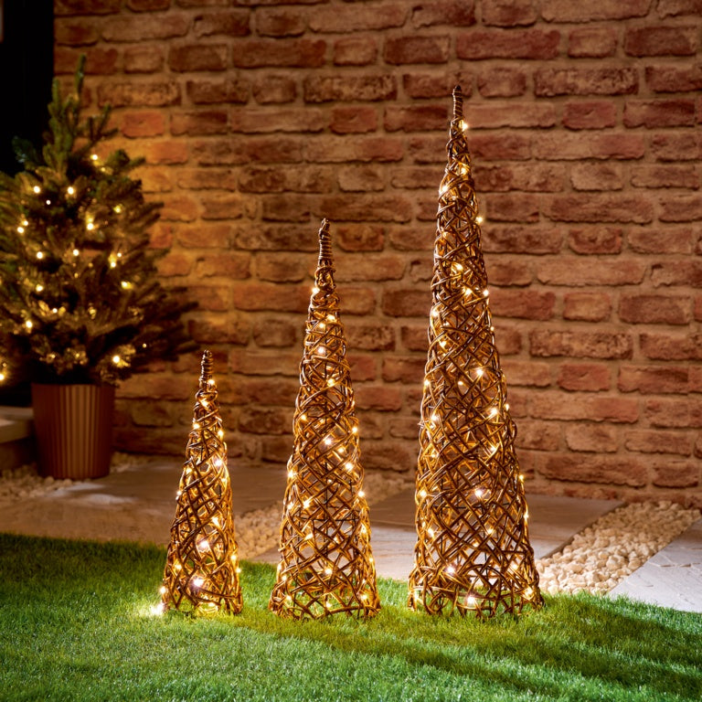 Premier Multi Act Lit Cones Set of 3 - 80cm