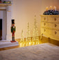 Premier Lit Golden Elegance Twist Cones Set Of 3 - 80cm