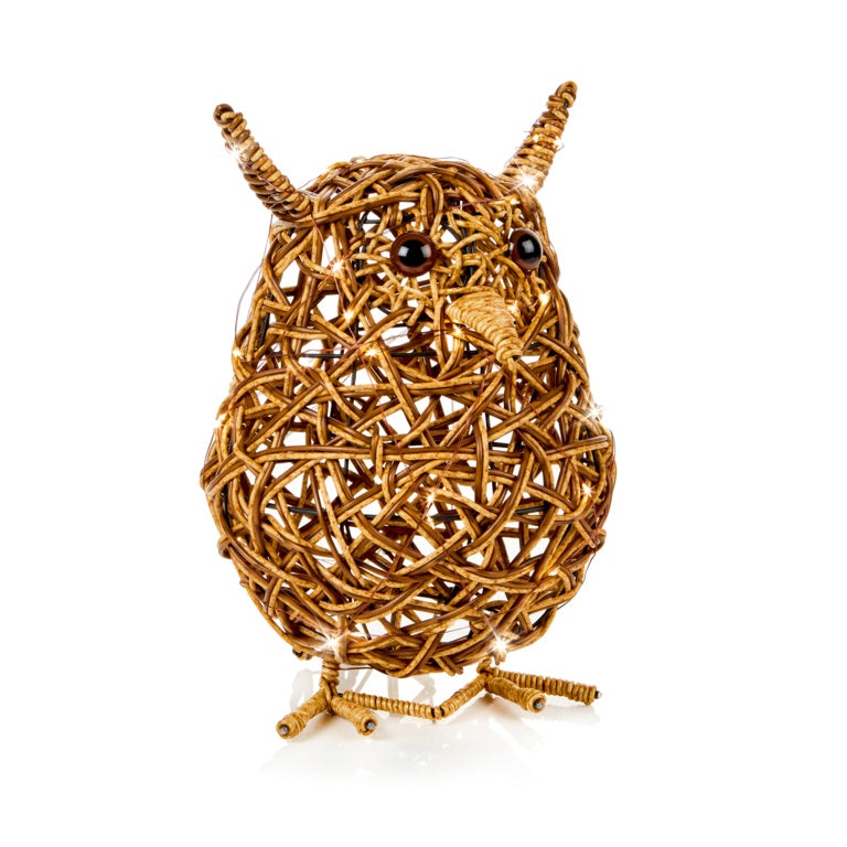 Premier Multi Action Lit Owl - 28cm - 50 Warm White LEDs