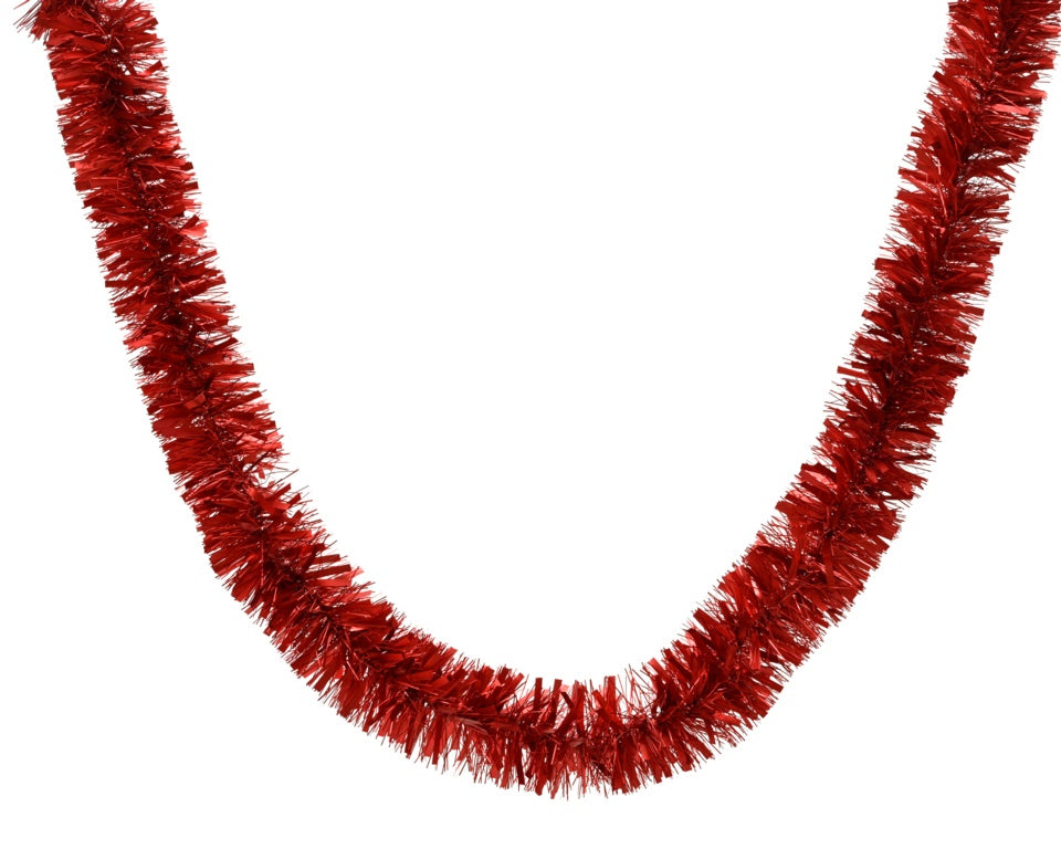 Kaemingk Tinsel Garland Christmas Red - H270cm
