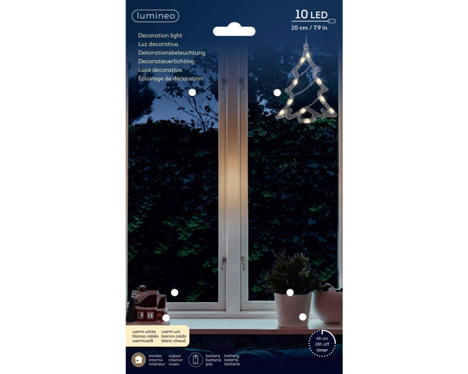 Kaemingk Micro LED Window Light - Christmas Tree - 10 LEDs