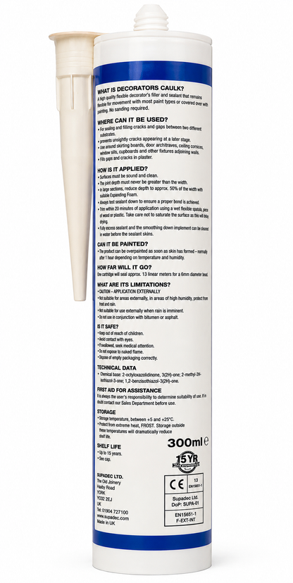 SupaDec Decorators Caulk 300ml & 380ml, White & Magnolia Colour