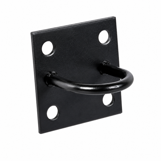 Black Chain Plate Staple 50 x 50mm – Weatherproof Steel Fixing