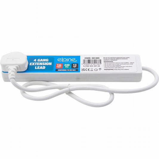Elpine 4 Gang 13A Extension Lead
