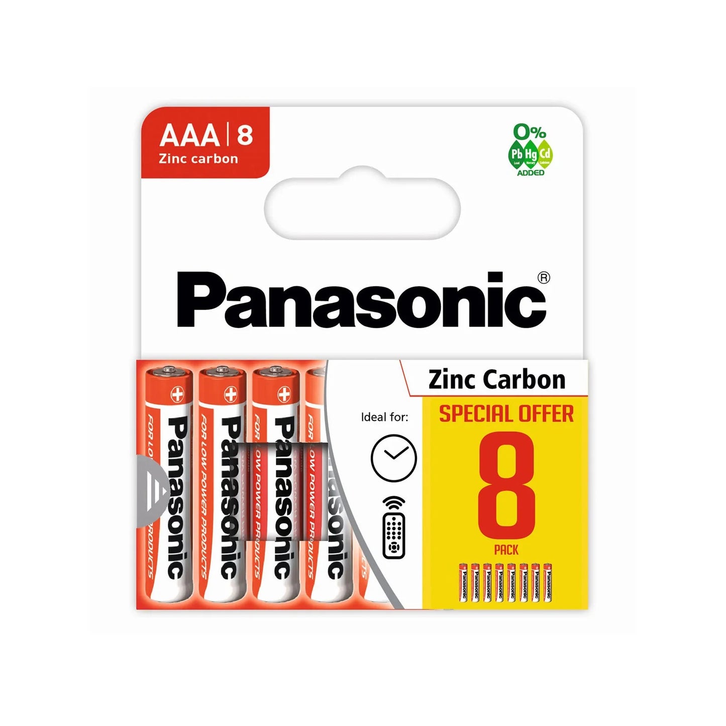 Panasonic AAA Batteries 8 Pack – Reliable Everyday Power for Household Devices