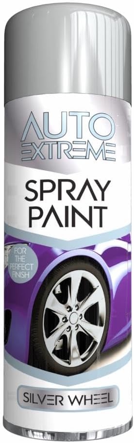 Auto Extreme Silver Wheel Spray Paint 250ml – Fast Dry Automotive Wheel Aerosol