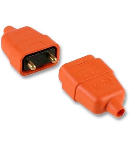 Masterplug 10A 3 Pin Heavy Duty Non-Reversible Connector Orange – Rewireable