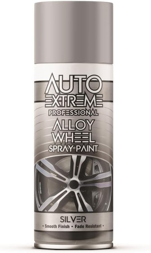Auto Extreme AX Alloy Wheel Spray Paint Silver 400ml – Satin Finish Wheel Refurbishment Aerosol