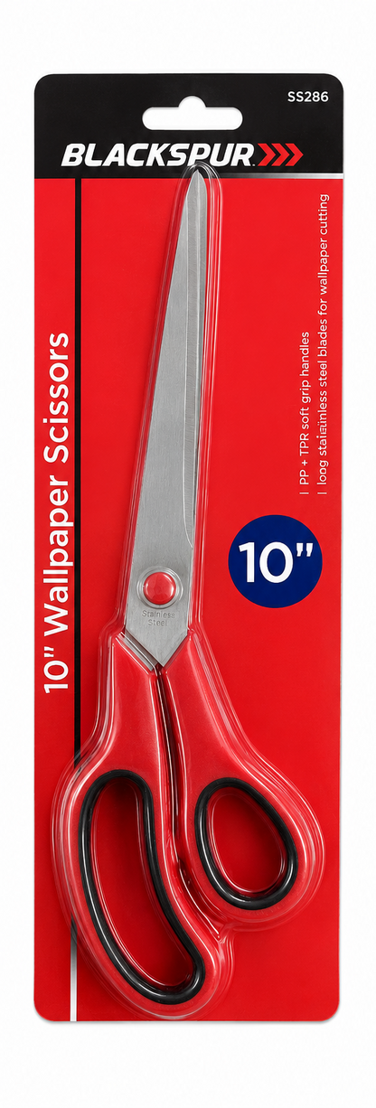 10" Wallpaper Scissors – Stainless Steel 3mm Precision Blades