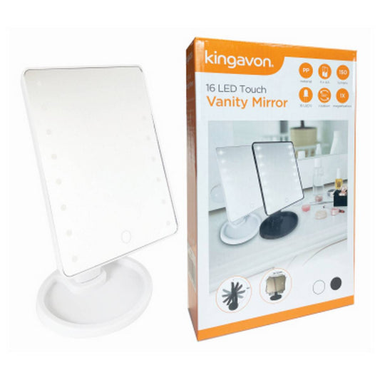 Kingavon 16 LED Touch Vanity Mirror - White by Kingavon - Latifs Direct