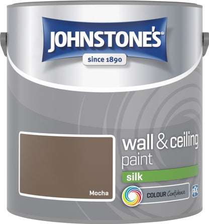 Johnstone’s Wall & Ceiling Silk Emulsion Paint 2.5L – Interior Silk Paint – Multiple Colours