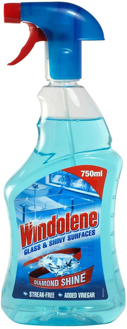 Windolene Trigger Spray 750ml – Streak-Free Glass & Shiny Surface Cleaner with Vinegar