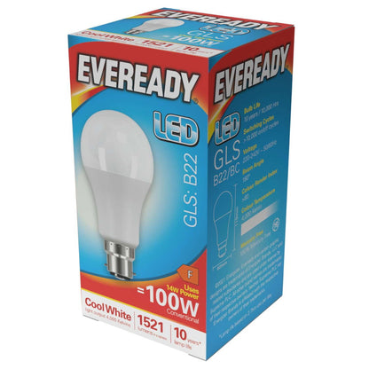 Eveready LED GLS B22 14W Bulb S14316 – 1,521 Lumens 4000K Cool White