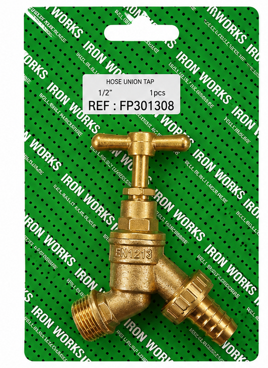 Iron Works Hose Union Bib Brass 1/2" – Outdoor Garden Tap
