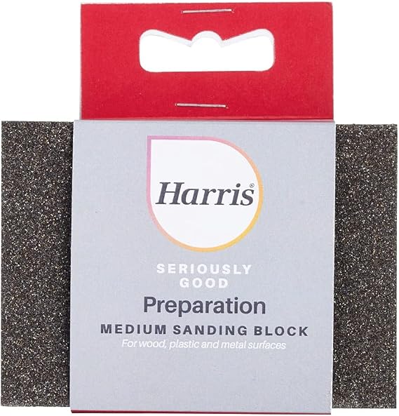 Harris Seriously Good Medium Sanding Block 102064322 – Flexible Sanding Sponge for Wood, Metal &amp; Plastic