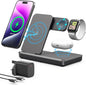AOWIN Foldable Wireless Charger 3 in 1 Wireless Charging Station