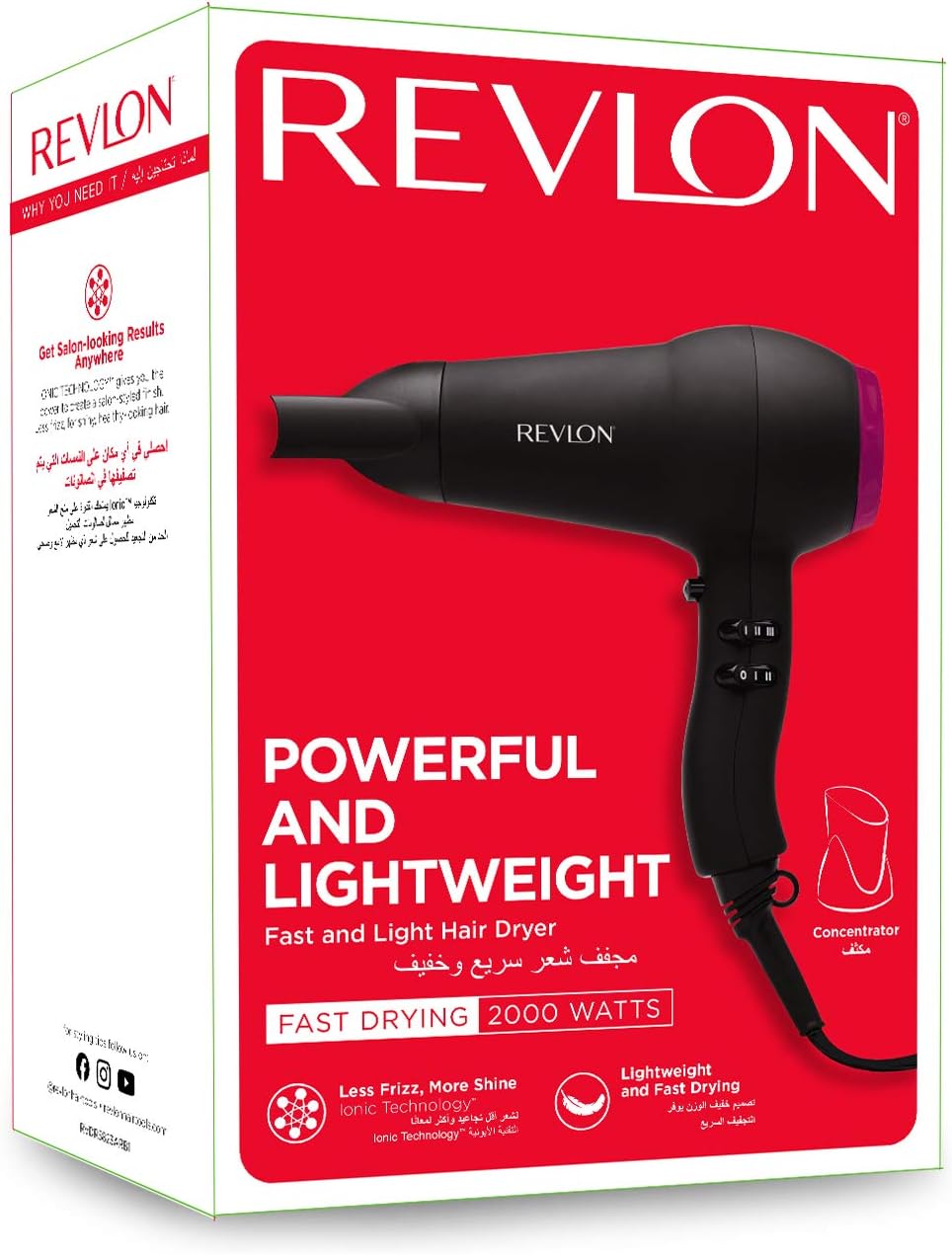 Revlon Fast & Light Hair Dryer 2000w