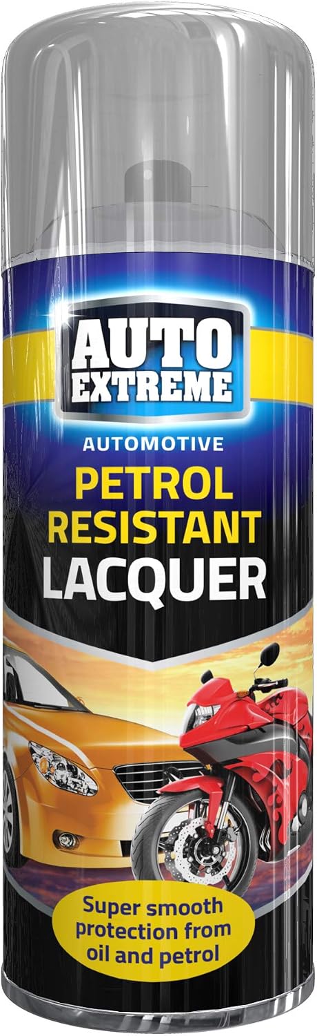 Auto Extreme Clear Gloss Lacquer Spray Paint 400ml – Petrol Resistant Protective Aerosol