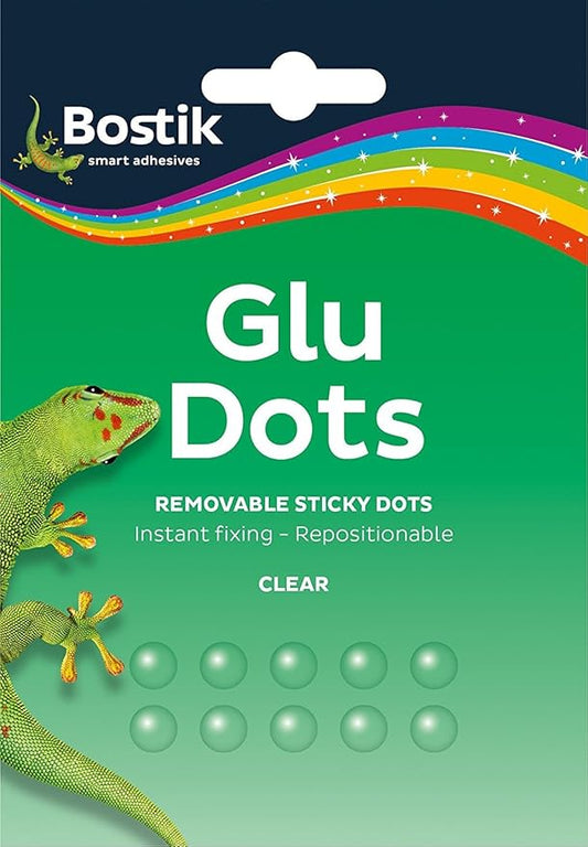 Bostik Glue Dots Extra Strong Removable Clear Pack of 64