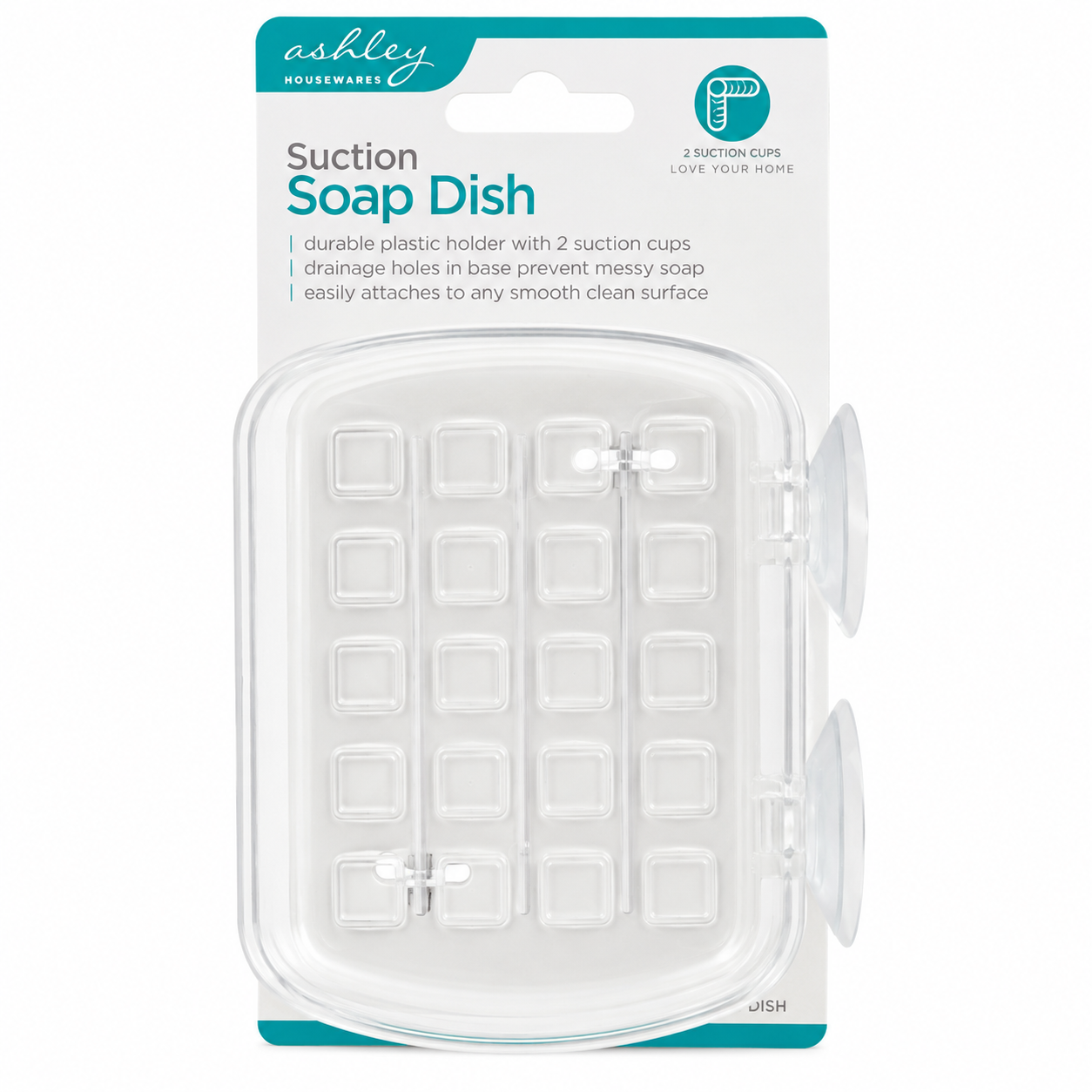 Ashley Suction Soap Dish BB-TH105 – Bathroom Soap Holder with 2 Suction Cups