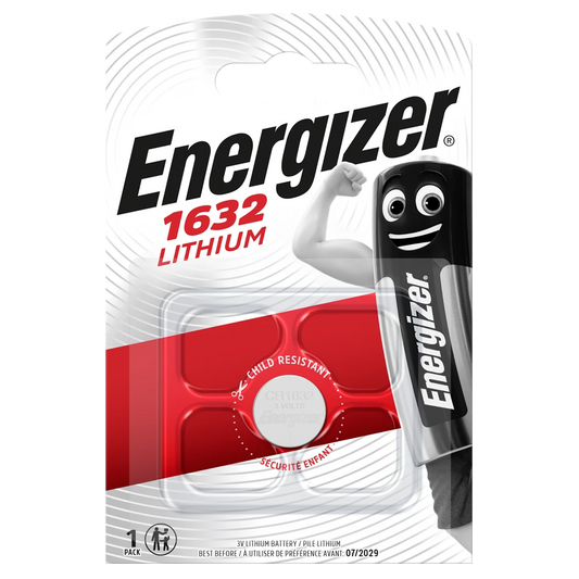 Energizer CR1632 L50 3V Lithium Coin Cell Battery – 1 Pack