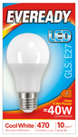 Eveready LED GLS E27 4.9W – 470 Lumens 4000K Cool White ES Bulb