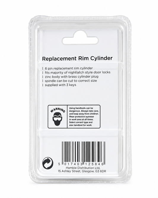 Replacement Rim Cylinder 6 Pin with 3 Keys