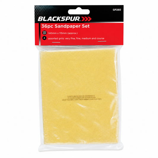36PC Sandpaper Set – Assorted 60, 100, 150 & 240 Grit