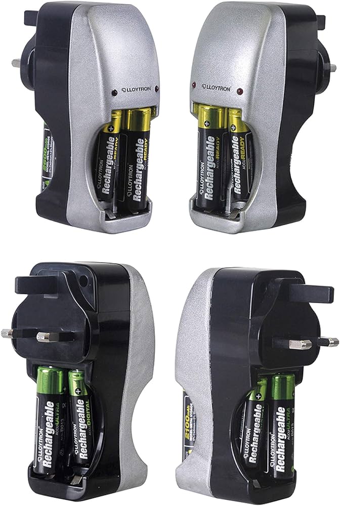 Lloytron Slimline AA/AAA Battery Charger B1501 – NiMH Rechargeable Battery Charger