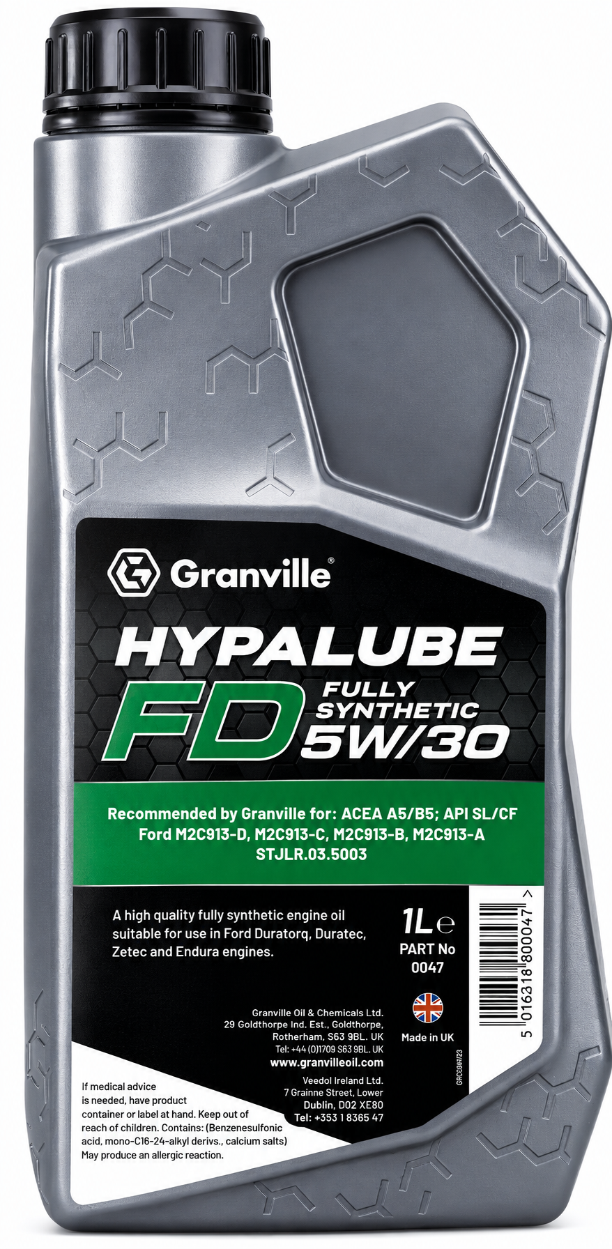 Granville Hypalube FD FS 5W/30 Fully Synthetic Engine Oil 1L – Ford Specification Oil