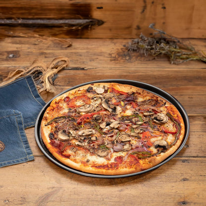 Hairy Bikers Bakeware 36cm Pizza Tray – Non-Stick Black