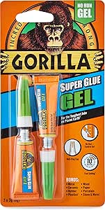 Gorilla Super Glue Gel, 3g (2 Pack)