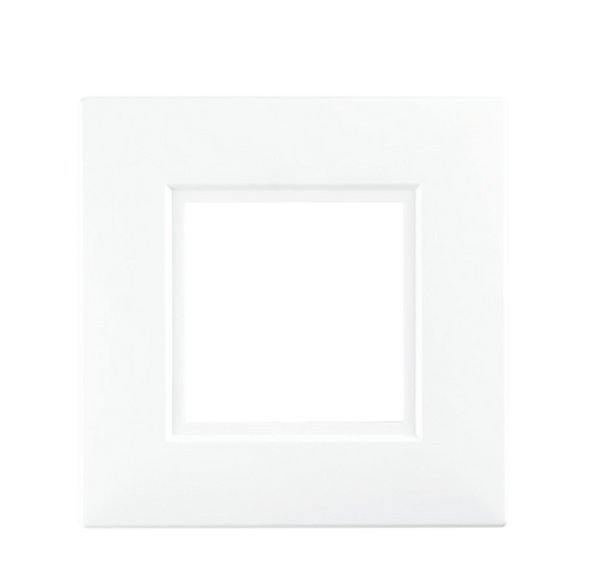 Securlec White Finger Plates for Flush Wall Switches – Square Edge 2 Pack 152.6 x 152.6mm