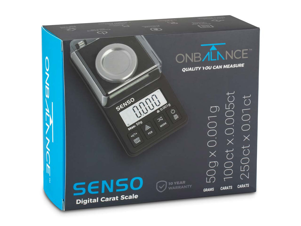 On Balance SEN-250 Carat Scale 50g x 0.001g – Professional Precision Digital Jewellery Scale
