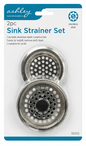 Ashley 2PC Stainless Steel Sink Strainer Set – Kitchen &amp; Bathroom Drain Strainers