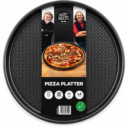 Hairy Bikers Bakeware 36cm Pizza Tray – Non-Stick Black