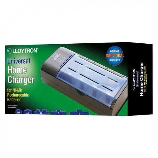 Lloytron Universal Battery Charger B044 – AA, AAA, C, D &amp; 9V NiMH / NiCd Charger