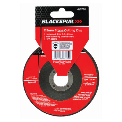 Blackspur 115mm x 3.2mm Stone Cutting Disc