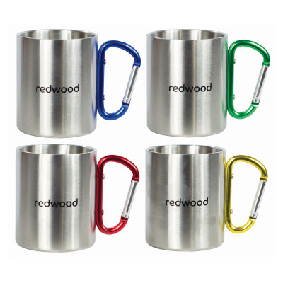 300ML x 4 CARABINER CAMPING MUG CU115