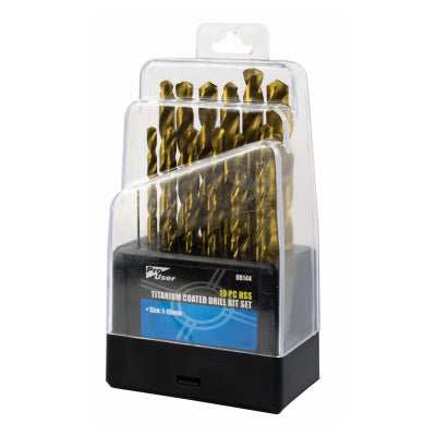 Blackspur 19 Piece HSS Titanium Coated Drill Bit Set