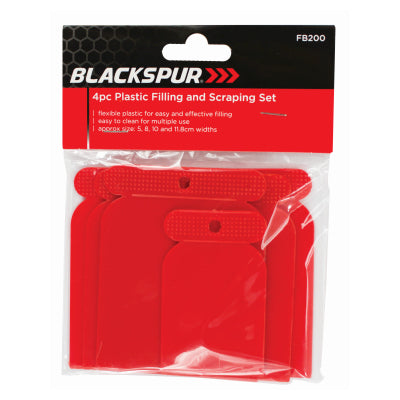 Blackspur 4PC PLASTIC FILLING AND SCRAPING SET