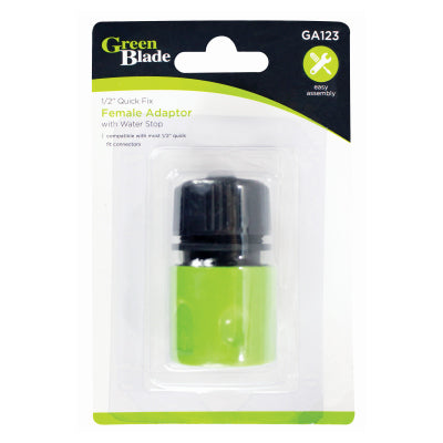 1/2" QUICK FIX FEMALE ADAPTOR WITH WATER STOP
