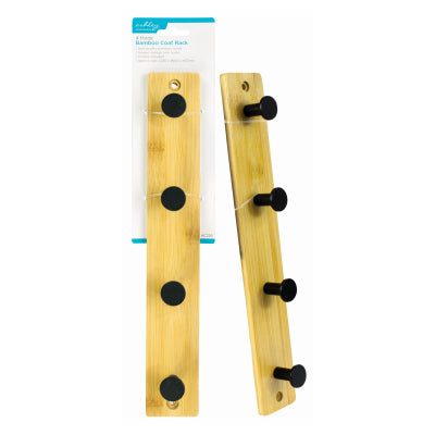 Ashley 4 Hook Bamboo Coat Rack
