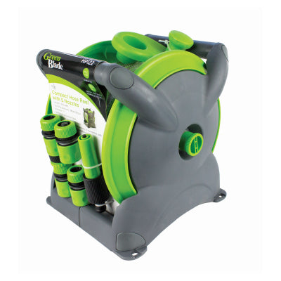 Green Blade 15m Compact Hose Reel With 5 Nozzles