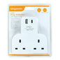 Kingavon 2 Way Plug Adaptor with USB-C & USB BB-PA080 – Double UK Socket & USB Charger