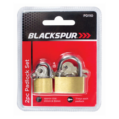 Blackspur 2 Piece Padlock Set - 20mm and 30mm